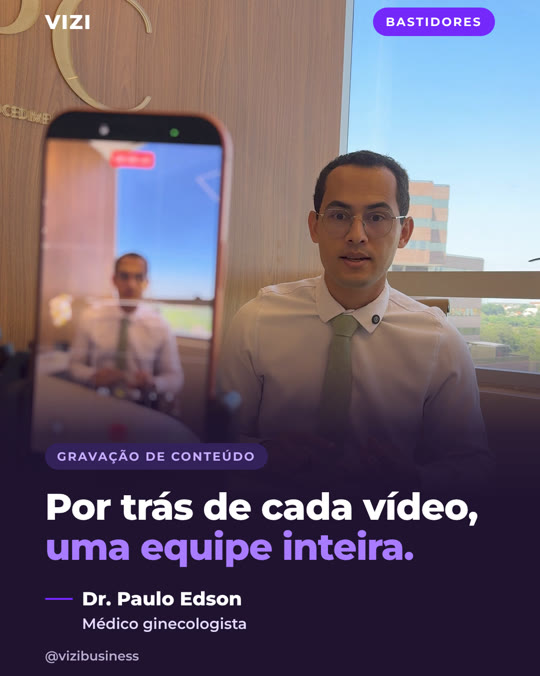 Capa de Reels: bastidores da gravação com o Dr. Paulo Edson